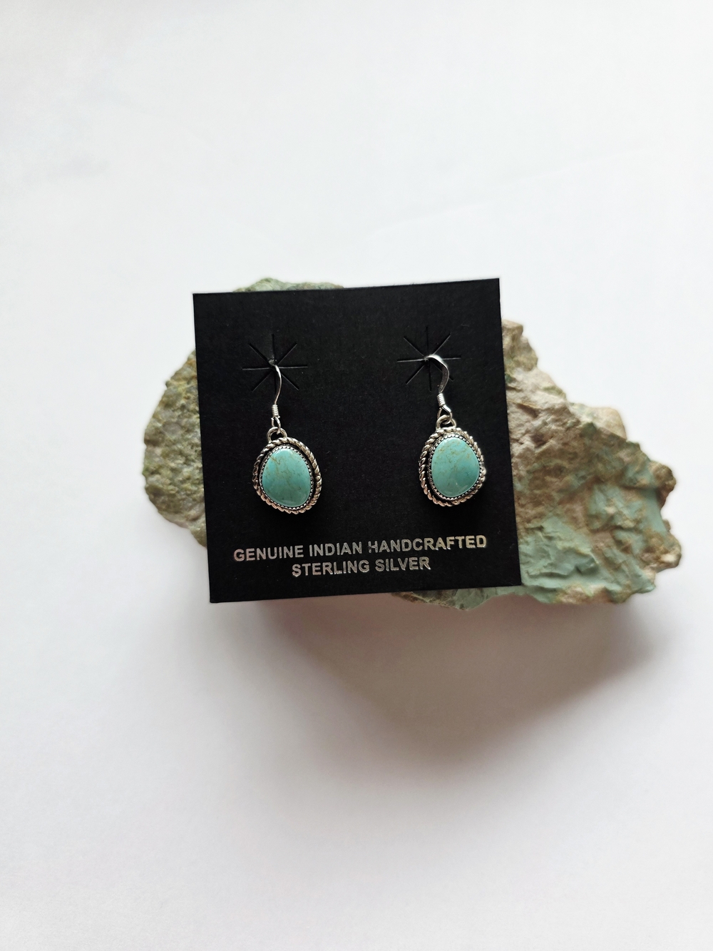 Handcrafted Sterling Silver Turquoise Drop Earrings